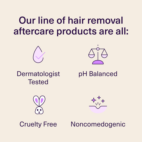 All our product lines are dermatologist tested, pH balanced, cruelty free and noncomedogenic.