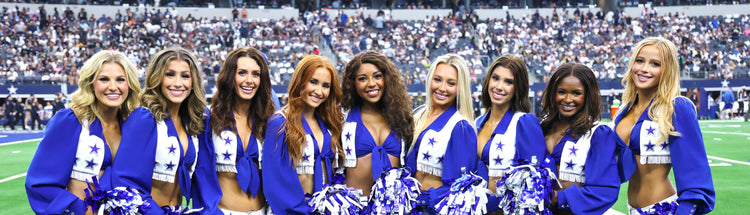 Group shot of the Dallas Cowboys Cheerleaders