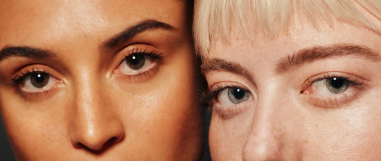 women with shaped and tinted eyebrows