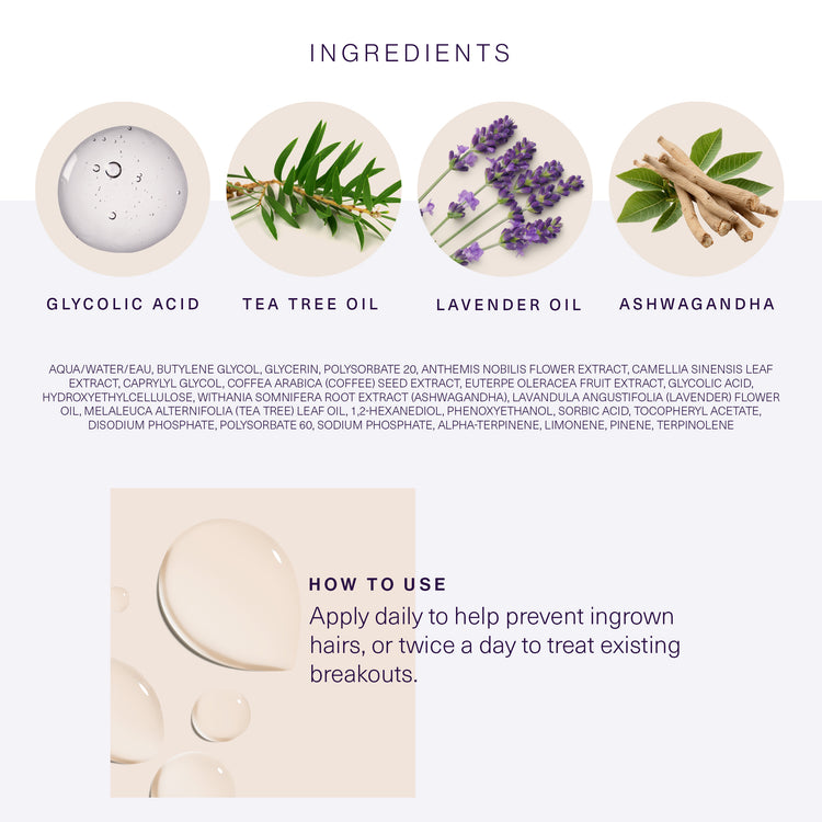 tea tree and lavender oil for hair removal Calming Ingrown Hair Serum – European Wax Center